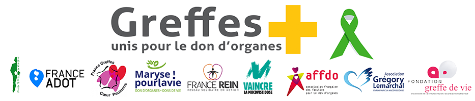 Logo du collectif Greffes+, collectif d'associations pour le don d'organes